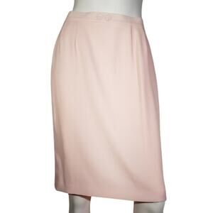 Maggie Barnes Womens Size 8P Skirt Lined Light Pink Straight Pencil Business